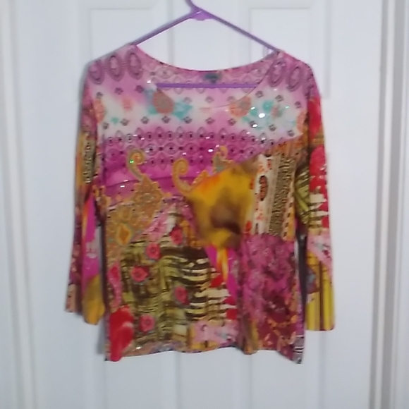 Caia abstract boho knit top - Picture 1 of 5